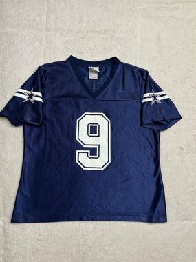 NFL Dallas Cowboys Apparel Tony Romo Blue Jersey Unisex Youth Large L Y2K Vtg